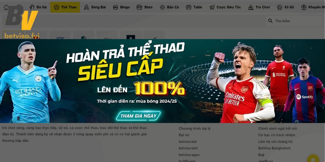 Ảnh chụp màn hình tin tức thể thao cập nhật trên OK9